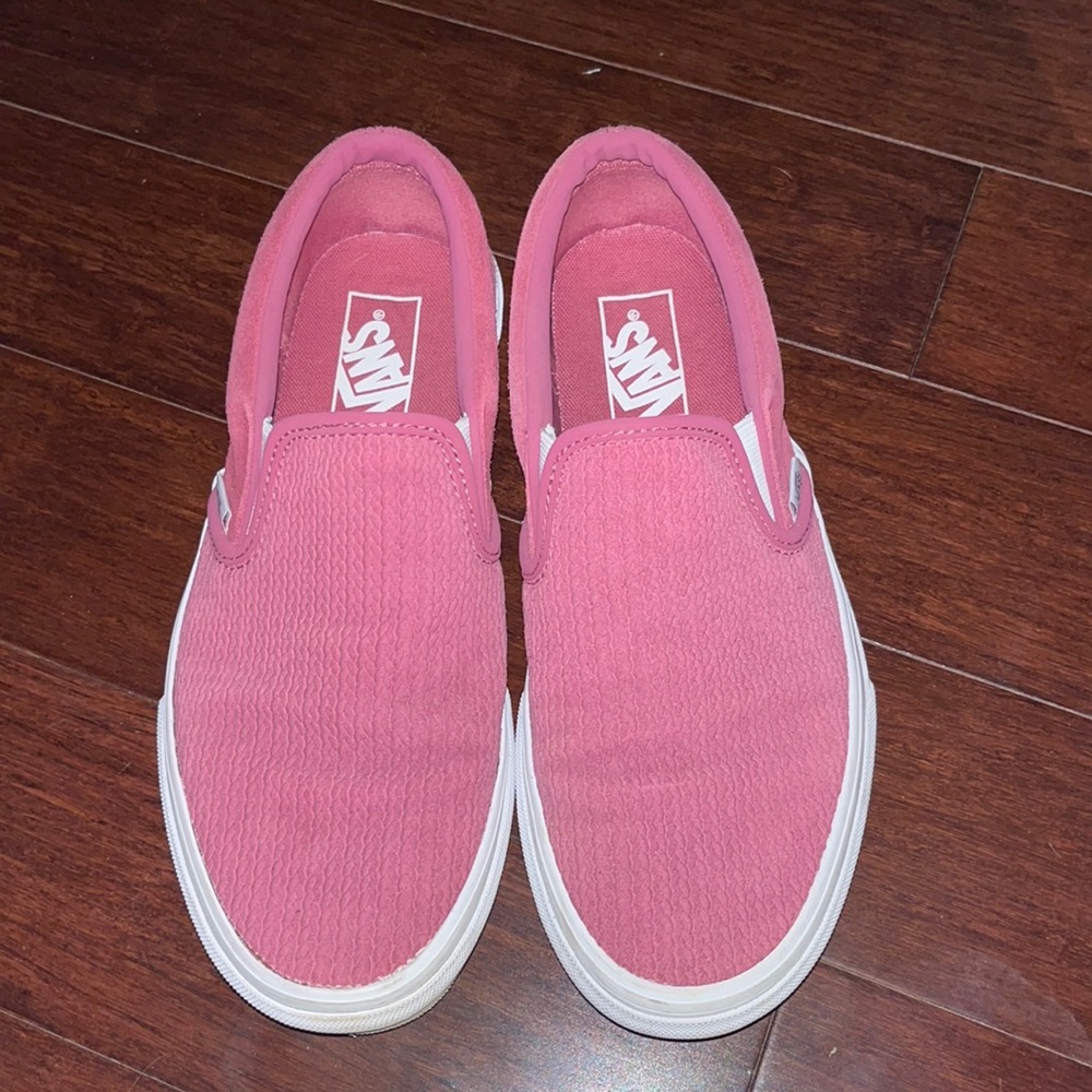 Pink Suede Slip on Vans